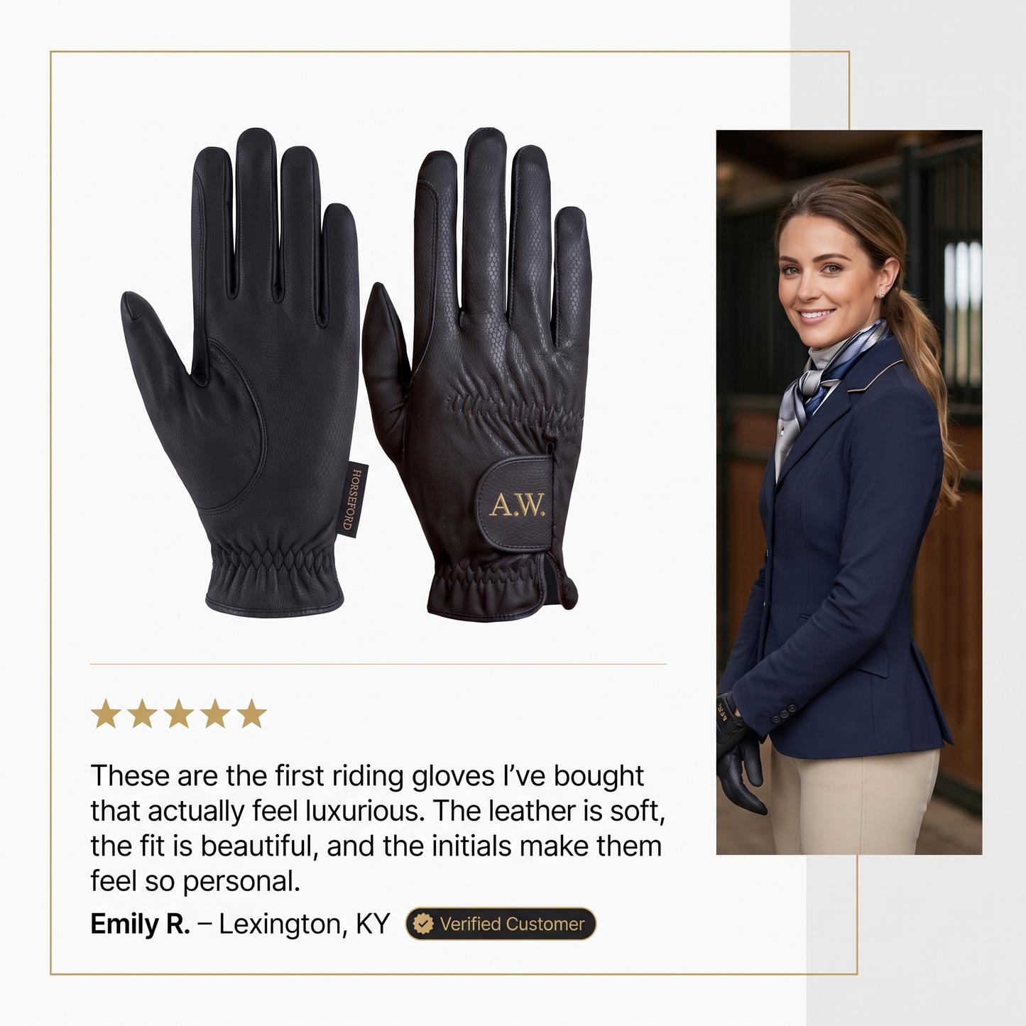 Horseford™ Personalised Riding Gloves