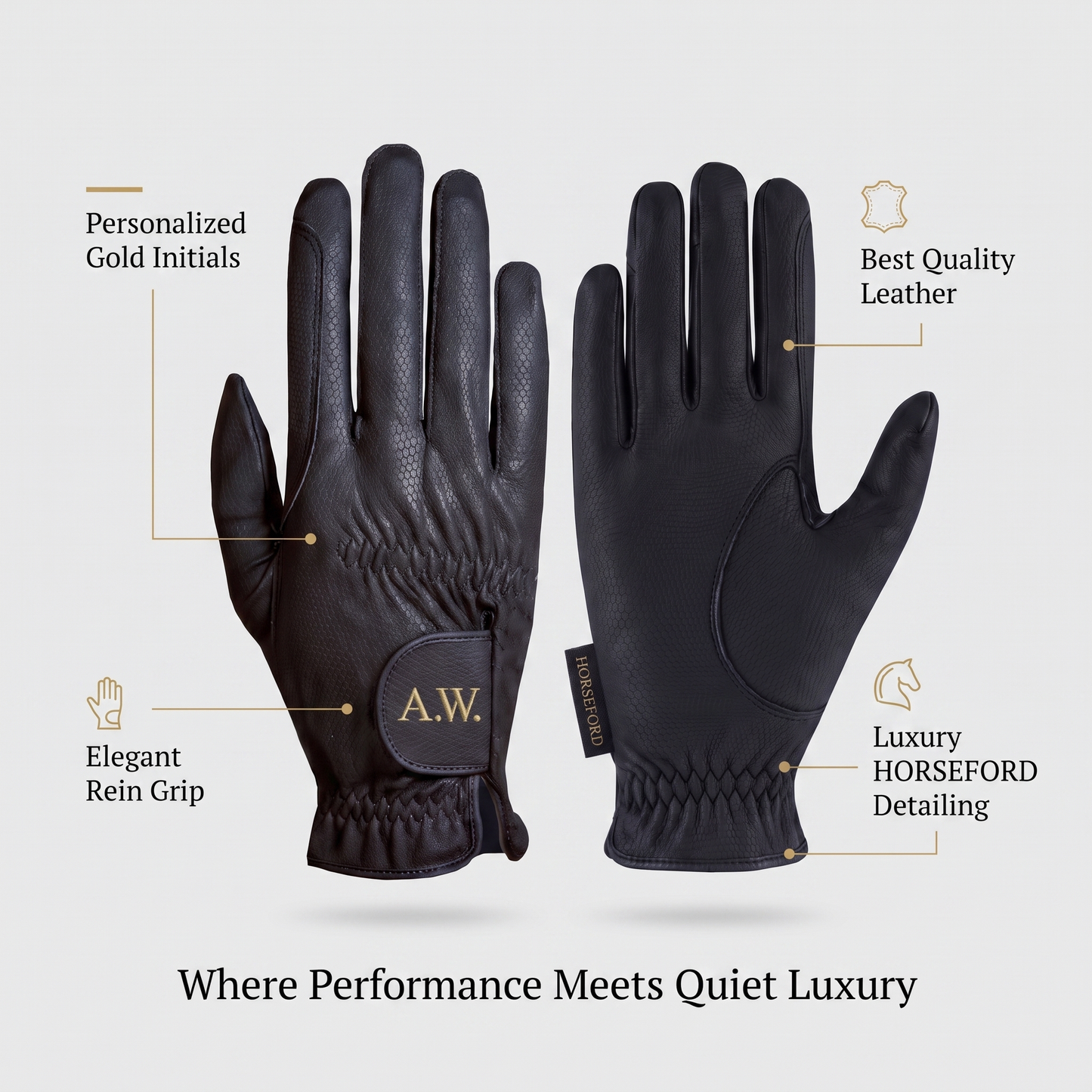 Horseford™ Personalised Riding Gloves
